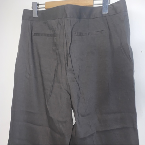 Elie Tahari Women's Bootcut Pants Size 14 Linen Rayon Elastane *Brown - Picture 7 of 8